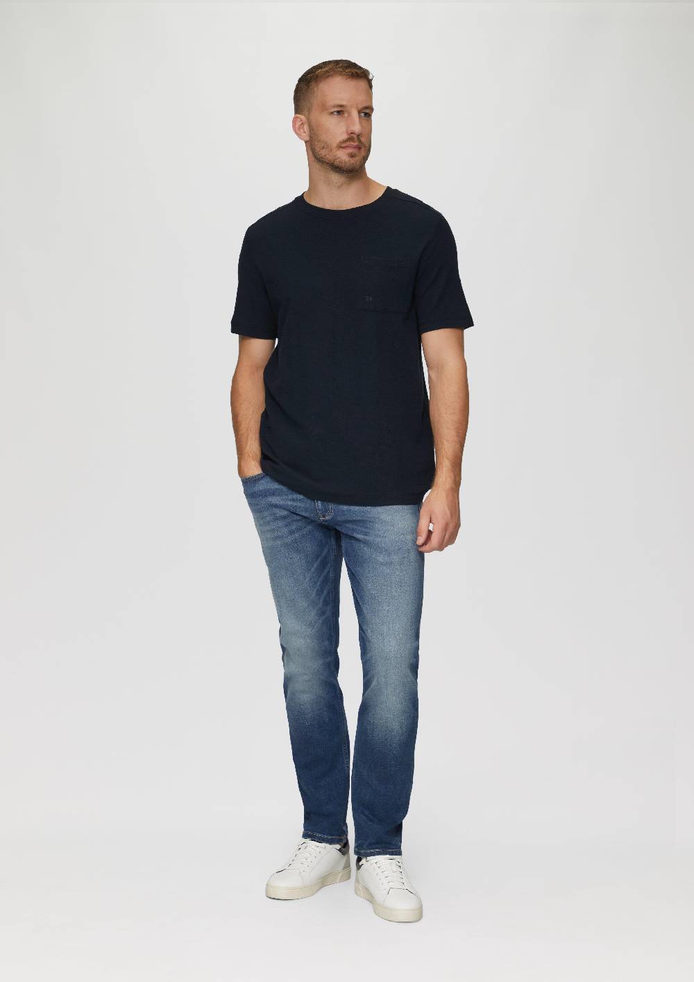 s.Oliver T-Shirt mit Brusttasche aus Waffeljersey 50% Rabatt mit kostenlosem Versand
