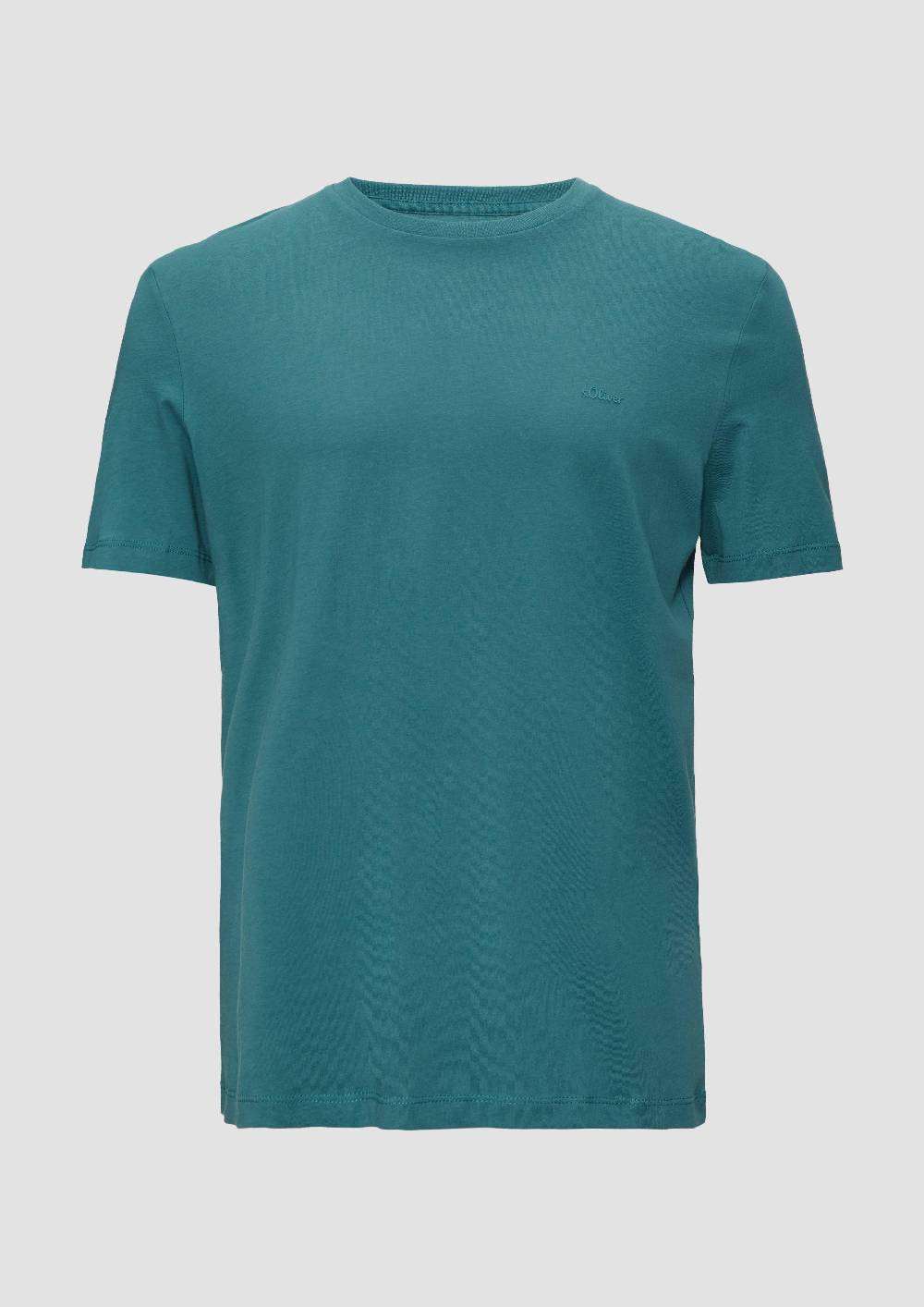 s.Oliver T-Shirt aus reiner Baumwolle mit Logo-Print Fabrikladen