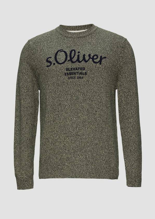 s.Oliver Strickpullover mit Logo in Melange-Optik Begrenzt auf 3 Tage