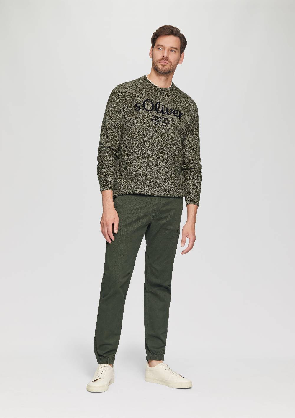 s.Oliver Strickpullover mit Logo in Melange-Optik Begrenzt auf 3 Tage