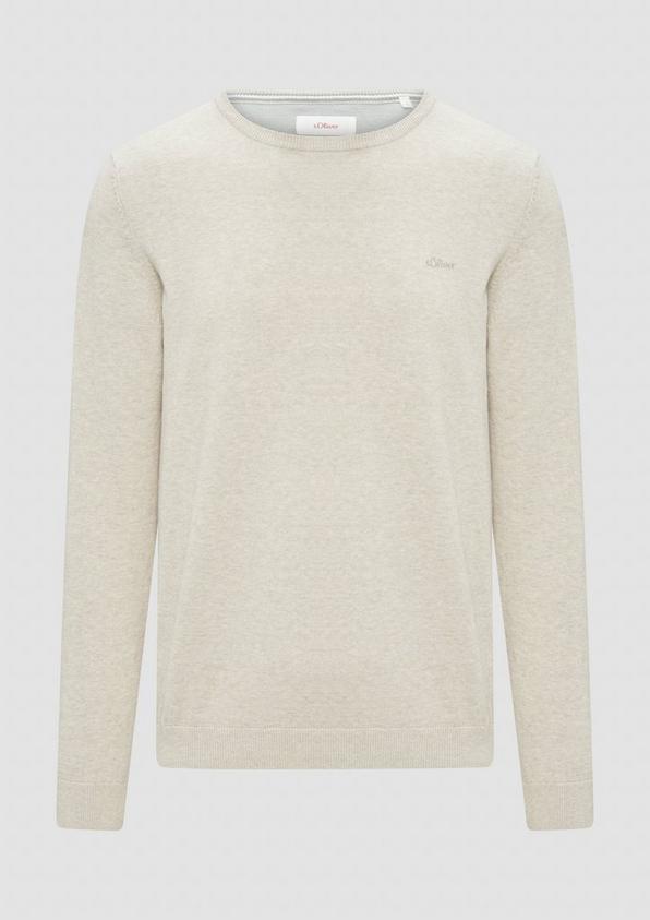 s.Oliver Strickpullover mit Logo-Stickerei Black Friday Preise