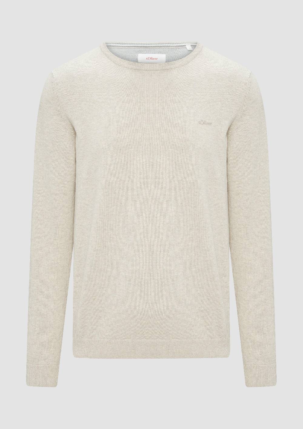 s.Oliver Strickpullover mit Logo-Stickerei Black Friday Preise