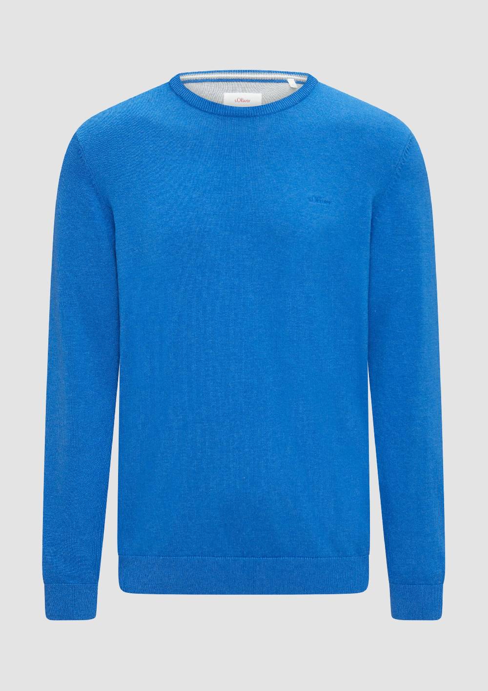 s.Oliver Strickpullover mit Logo-Stickerei Im Verkauf
