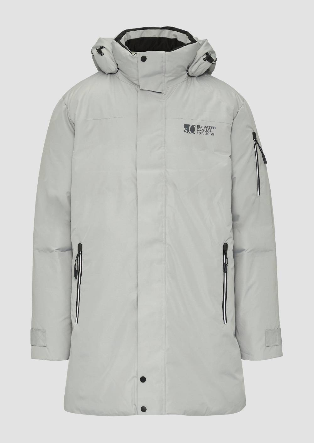 s.Oliver Wasserabweisender wattierter Parka mit Kontrast-Details Online