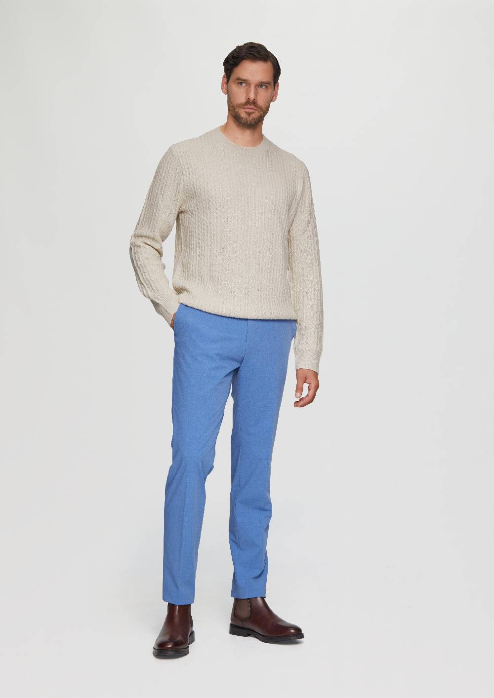s.Oliver Strickpullover aus Wollmix mit Zopfmuster Auslauf