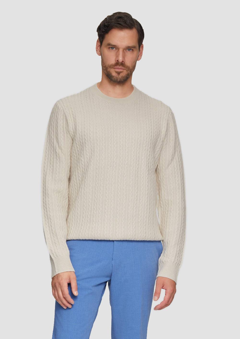s.Oliver Strickpullover aus Wollmix mit Zopfmuster Auslauf