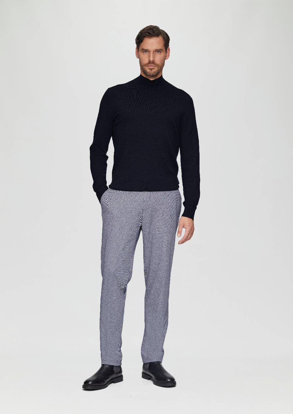 s.Oliver Softer Turtleneckpullover aus Baumwoll-Merino-Mix Verkauf