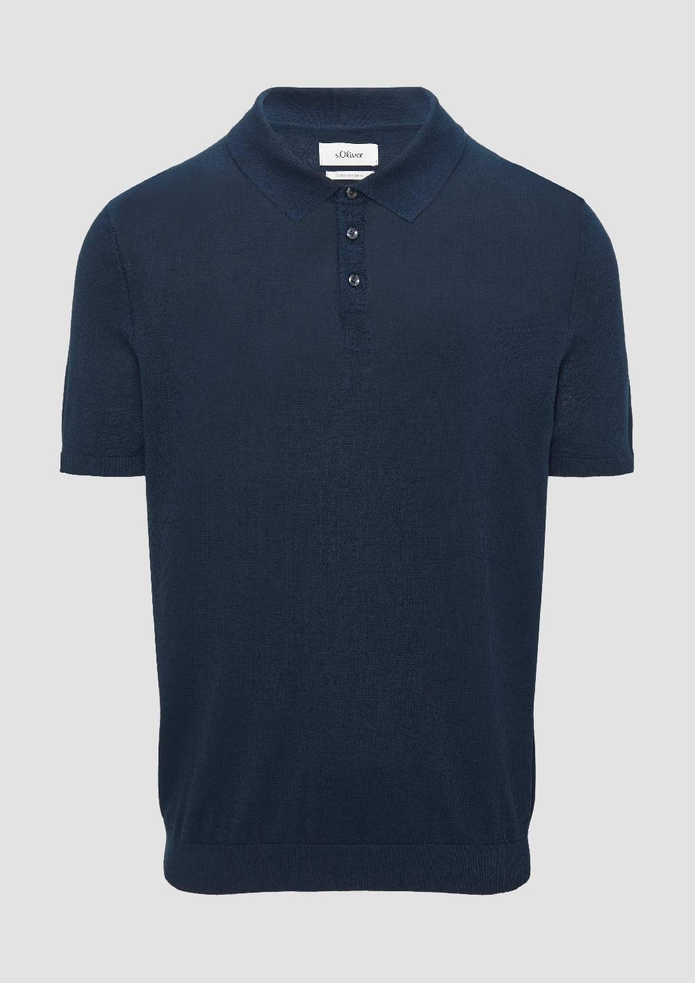 s.Oliver Feinstrick-Poloshirt aus Baumwoll-Seide-Mix Hotsell