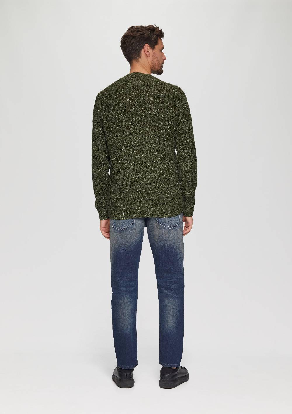 s.Oliver Melierter Pullover mit Patentmuster und Crew Neck Meist gekauft