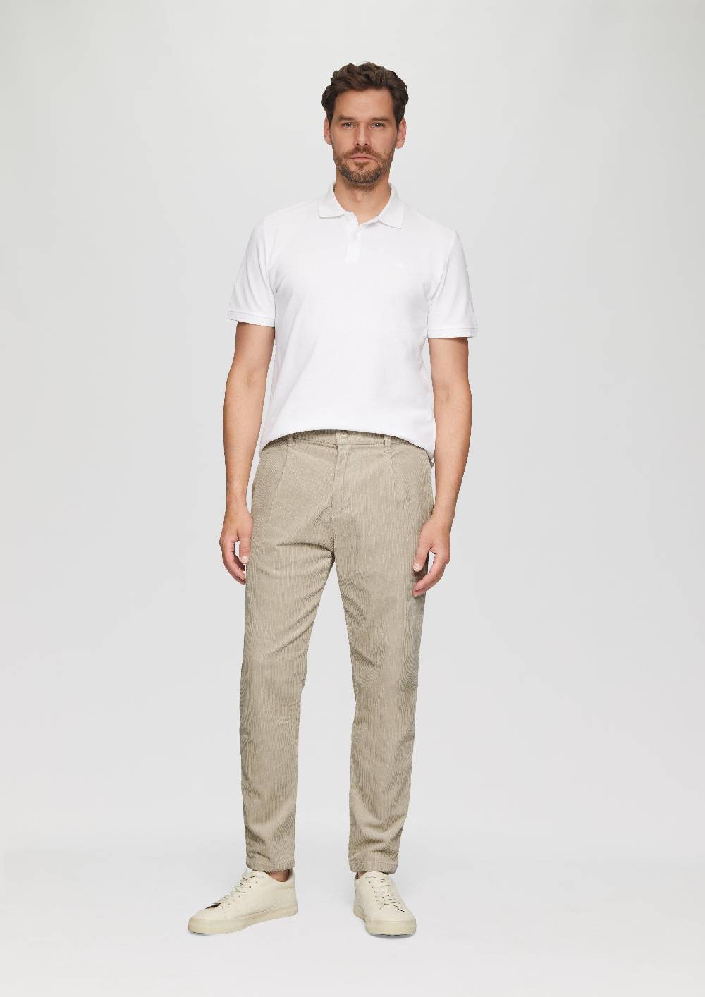 s.Oliver Cord-Chino aus Baumwollstretch mit Bundfalten Kostenloser Versand