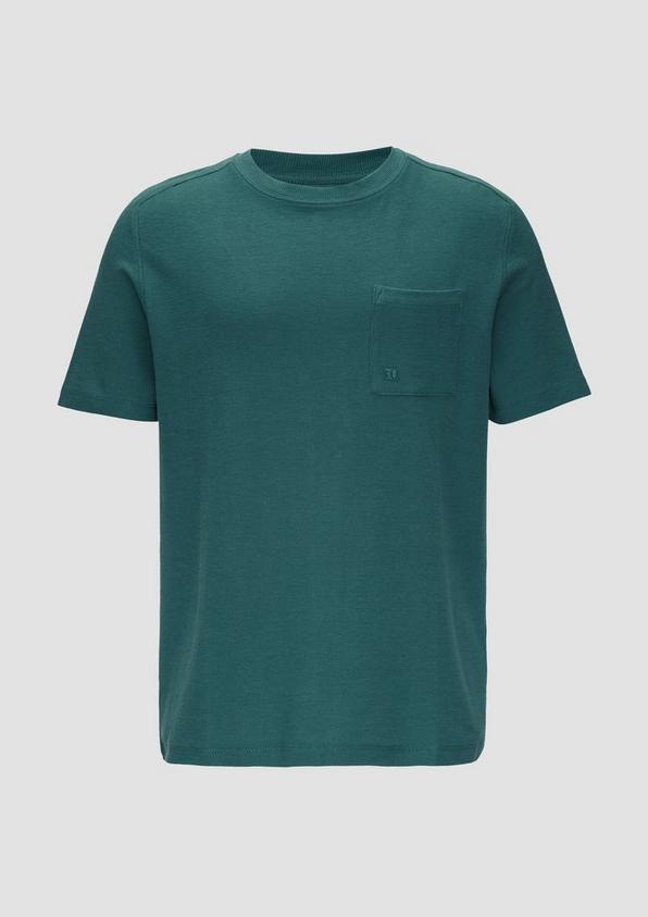 s.Oliver T-Shirt mit Brusttasche aus Waffeljersey Fabrik Onlineshop