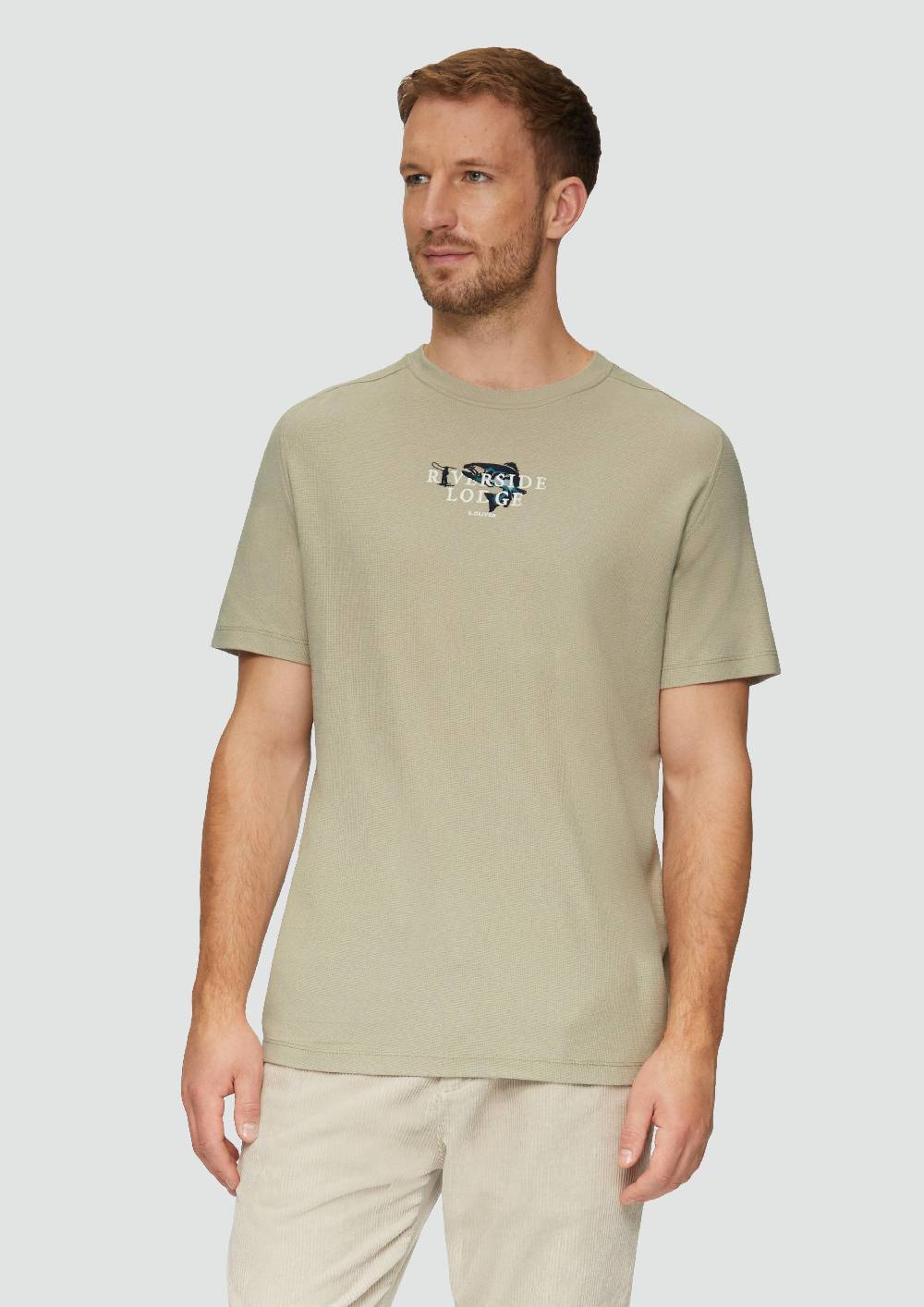 s.Oliver T-Shirt mit Stickerei aus Waffeljersey Fabrikpreis