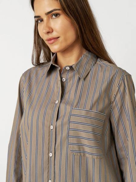 TONI Fashion Style »Alma« taupe/blue Gestreifte Hemdbluse 2025