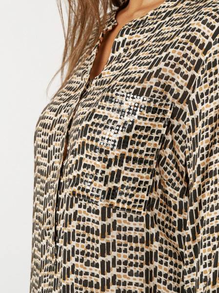 TONI Fashion Style »Bella« multicolour camel Gemusterte Schlupfbluse Auslauf