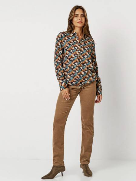 TONI Fashion Style »Bianca« multicolour petrol Bluse mit Hahnentritt Verkauf