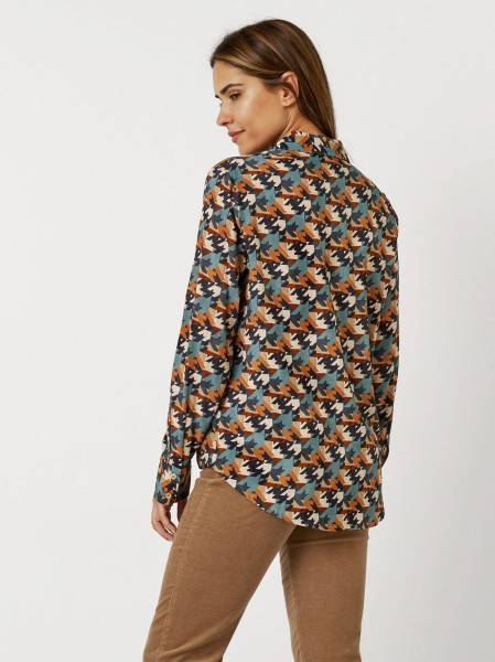 TONI Fashion Style »Bianca« multicolour petrol Bluse mit Hahnentritt Verkauf