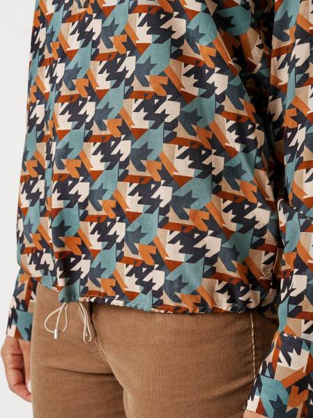 TONI Fashion Style »Bianca« multicolour petrol Bluse mit Hahnentritt Verkauf