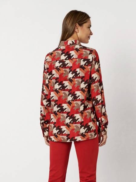 TONI Fashion Style »Celina« multicolour red Bluse mit Hahnentritt Angebote