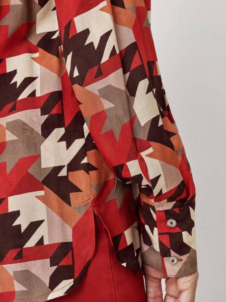 TONI Fashion Style »Celina« multicolour red Bluse mit Hahnentritt Angebote