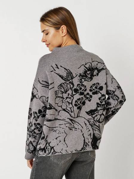 TONI Fashion Style »Gitta« grey/black Feinstrickpulli mit Blumenmuster Hotsell