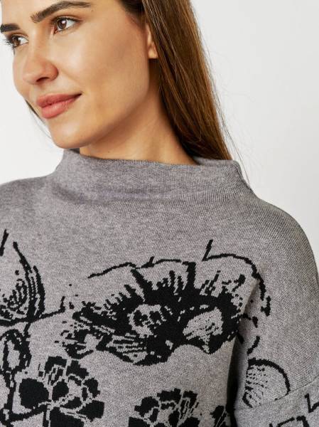 TONI Fashion Style »Gitta« grey/black Feinstrickpulli mit Blumenmuster Hotsell