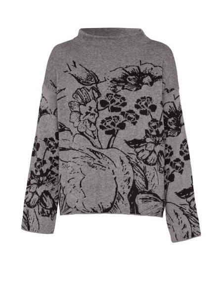 TONI Fashion Style »Gitta« grey/black Feinstrickpulli mit Blumenmuster Hotsell