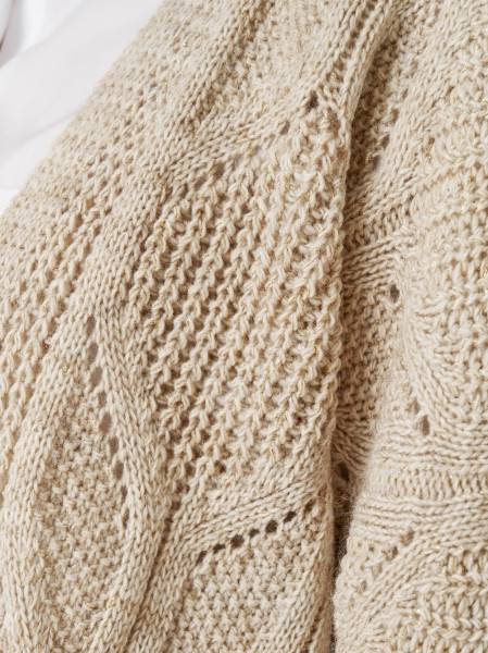 TONI Fashion Style »Haifa« sand/gold Ajour-Cardigan mit Effektgarn Fabrikverkauf