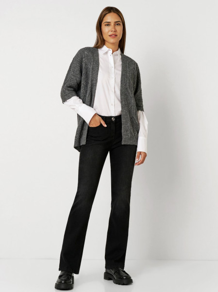 TONI Fashion Style »Haifa« grey/silver Ajour-Cardigan mit Effektgarn Meist gekauft
