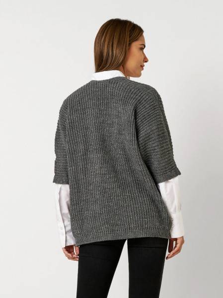 TONI Fashion Style »Haifa« grey/silver Ajour-Cardigan mit Effektgarn Meist gekauft