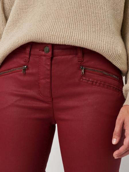 TONI Fashion Style »Perfect Shape« dark red Skinny-Fit im Lederlook Kostenloser Versand