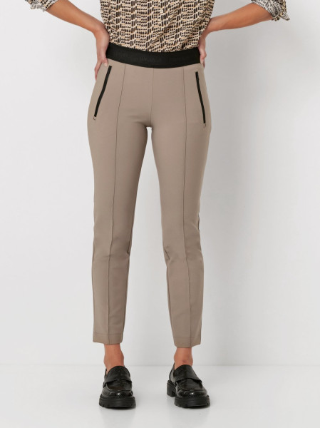 TONI Fashion Style »Jenny« taupe Schmale Businesshose mit Gummizug Limitierter Zeitrabatt