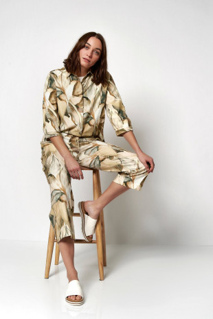 TONI Fashion Style »Clay« multicolour beige Leinenhemd mit Naturdruck Saisonschlussverkauf