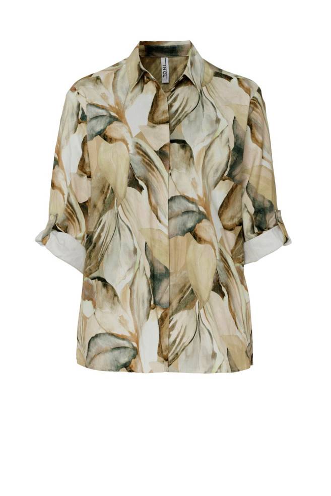 TONI Fashion Style »Clay« multicolour beige Leinenhemd mit Naturdruck Saisonschlussverkauf