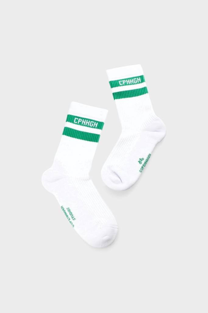 Studio Copenhagen CPH SOCKS 3 cotton blend white/green Weihnachtsangebot