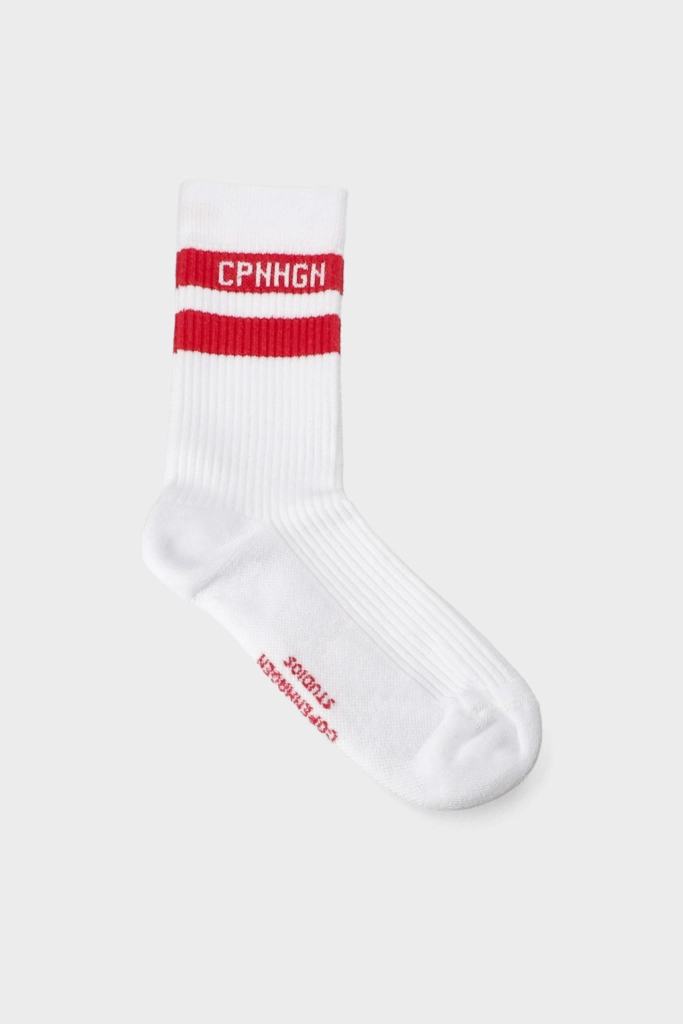 Studio Copenhagen CPH SOCKS 3 cotton blend white/red Online Outlet