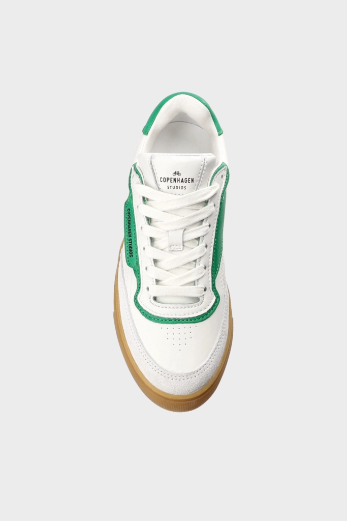 Studio Copenhagen CPH90 leather mix white/green/caramel Tägliche Deals