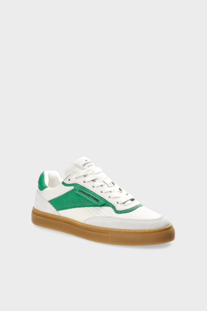Studio Copenhagen CPH90 leather mix white/green/caramel Tägliche Deals