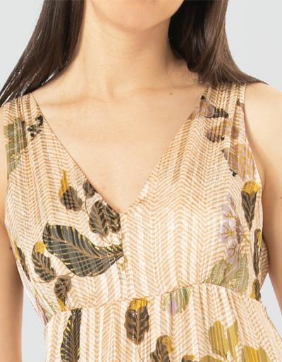 SECOND FEMALE Maxikleid mit Metallic-Garn Online