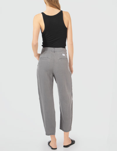 Replay Leinenhose mit Bundfalten Online Shopping
