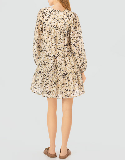 SECOND FEMALE Kleid mit gestuftem Rock Neuheiten