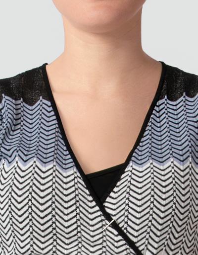 Freebird Wickelkleid aus strukturiertem Feinstrick Sonderangebot der Fabrik
