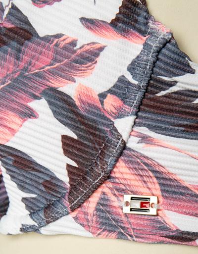 Tommy Hilfiger Balconette Top mit Tropen Print Begrenzte Freigabe