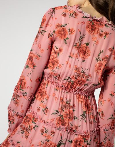 Replay Kleid im floralen Dessin Großer Ausverkauf