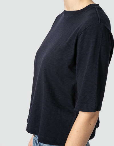 Marc O'Polo T-Shirt mit breitem Bündchen Heißer Verkauf