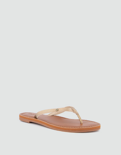 ROXY Zehensandalen in Metallic-Optik Rabatte dieses Monats