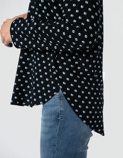 Marc O'Polo Blusenshirt mit Allover-Muster Top Angebot