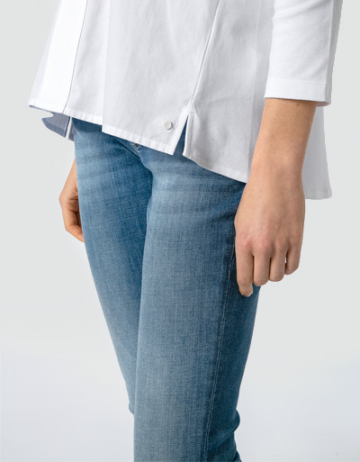 Marc O'Polo Bluse mit Jersey-Einsätzen Blitzangebot