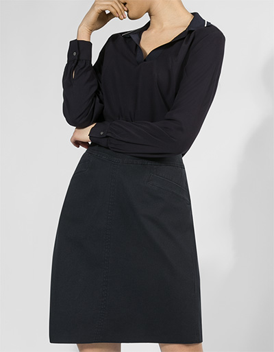 Marc O'Polo Bluse mit Rippstrickkragen Letzte 2 Tage