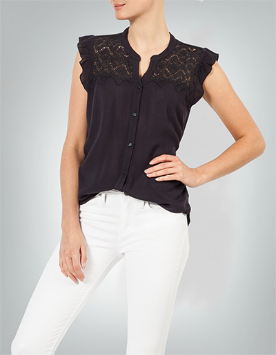 Pepe Jeans Blusen-Top mit Spitzeneinsatz Saisonschlussverkauf
