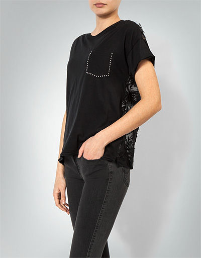 Replay Shirt mit Blumenapplikation